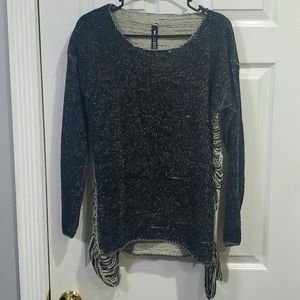 Black Fringe Sweater